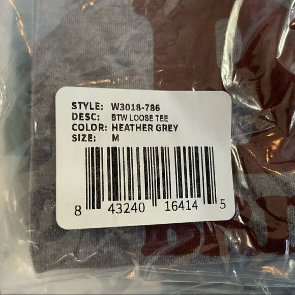 SUB_URBAN RIOT BTW LOOSE TEE IN HEATHER GREY BRING THE WINE SIZE MEDIUM - Picture 6 of 8